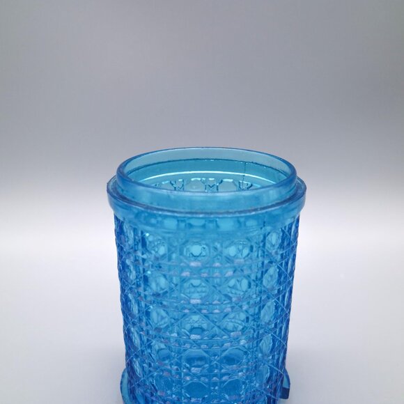 Antique Victorian Fancy Ornate Pickle Castor Blue Glass Meriden Pickle Cruet - Picture 7 of 8